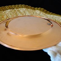 Медна чиния,гравирана 20 см., снимка 3 - Антикварни и старинни предмети - 35997651