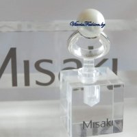 MISAKI – сребърен пръстен с бяла перла, снимка 5 - Пръстени - 44414684