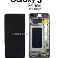 Нов 100% Оригинален LCD Дисплей С РАМКА за Samsung SM-G975F Galaxy S10 Plus Черен Service Pack, снимка 1 - Резервни части за телефони - 34621499