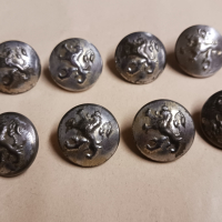 Военни царски метални копчета Царство България - 11 броя, снимка 3 - Антикварни и старинни предмети - 44750197
