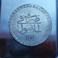 Османска монета Пиастър на Мустафа III 1171 г, снимка 4 - Нумизматика и бонистика - 42592745