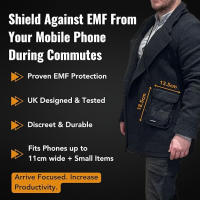 HOMESTA Унисекс чанта със защита от EMF, за телефони и дребни предмети, 18,5см х 13,5см, черна, снимка 4 - Чанти - 44535641