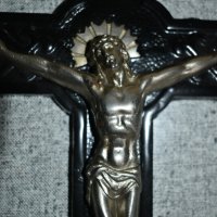 Стоманен старинен кръст разпятие религия Исус , снимка 5 - Антикварни и старинни предмети - 40538284