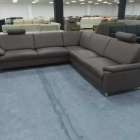 Кожен ъглов диван с ф-я сън цвят Мока "Vito Spring", снимка 8 - Дивани и мека мебел - 39331004