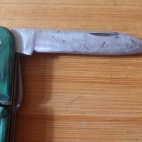 Джобно ножче 6 инструмента с виличка зелено с калъф Буковец, снимка 7 - Антикварни и старинни предмети - 44423146
