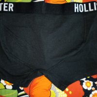 Hollister L-Мъжки черен памучен боксер , снимка 4 - Бельо - 41545416
