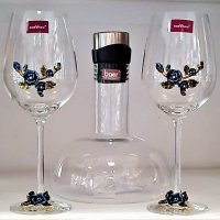 Оригинален подарък за юбилей с кристален декантер за вино, снимка 3 - Подаръци за юбилей - 35851789
