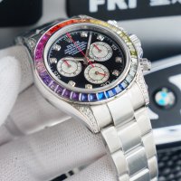 Mъжки часовник Rolex Daytona Cosmograph Rainbow Silver с автоматичен механизъм, снимка 4 - Мъжки - 41876350