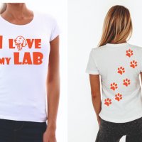 Тениска за любители на кучета лабрадор, снимка 3 - Тениски - 34134272