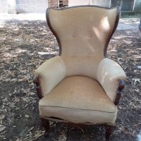 Уникат много стар стол кресло 18 - 19 век антика, снимка 2 - Антикварни и старинни предмети - 33972838
