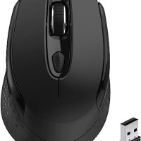 Нова Безжична мишка за лаптоп 2.4gh/USB применик за PC Mac,Chromebook,MacBook, снимка 1 - Клавиатури и мишки - 41139945