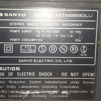 Радио касетофон Sanyo M9880LU, снимка 6 - Радиокасетофони, транзистори - 44628965