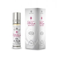 Дълготрайно арабско олио - масло Al Rehab MUSK ROSE 6 мл Бял мускус, роза и жасмин 0% алкохол, снимка 1 - Унисекс парфюми - 42361834