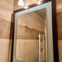 Огледало за баня с дървен мотив, снимка 2 - Огледала - 44807748