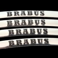 декорация за джанти Mercedes BRABUS Edition сиви 4 броя метални стикери, снимка 1 - Аксесоари и консумативи - 42686421