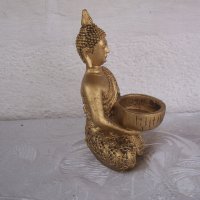 Статуетка Златен Буда-поставка за свещи , снимка 4 - Колекции - 41803936