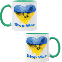Чаша STOP WAR,спрете войната, подкрепям Укркайна, против Войната, снимка 2 - Чаши - 36177709