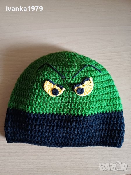 Плетена шапка Гринч , снимка 1