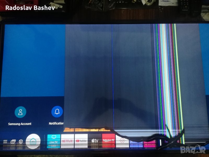 SAMSUNG UE-43AU9072 4K Ultra HD LED SMART TV ЗА ЧАСТИ !!!, снимка 1