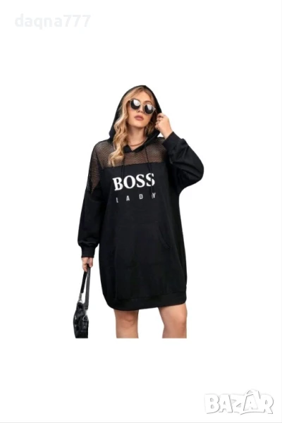 Дамска рокля/ суичър модерна, ежедневна, с качулка, , снимка 1