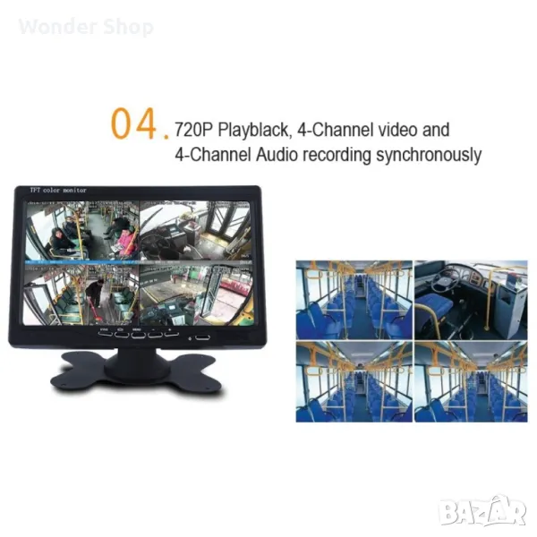 НОВА ПО НИСКА ЦЕНА!MDVR 4-канален видеорегистратор за автобус и камион AC67. ✨, снимка 1