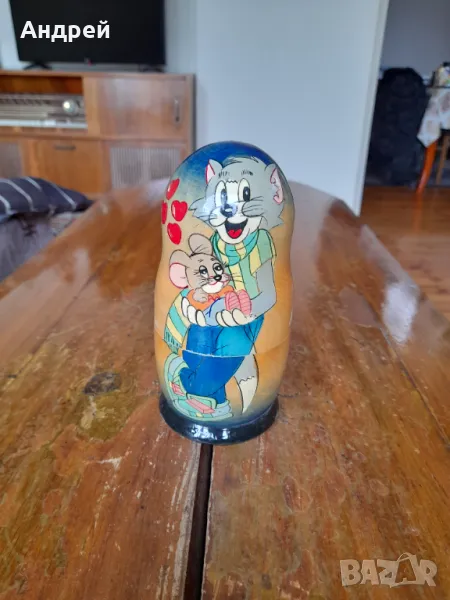 Стара матрьошка Том и Джери, снимка 1