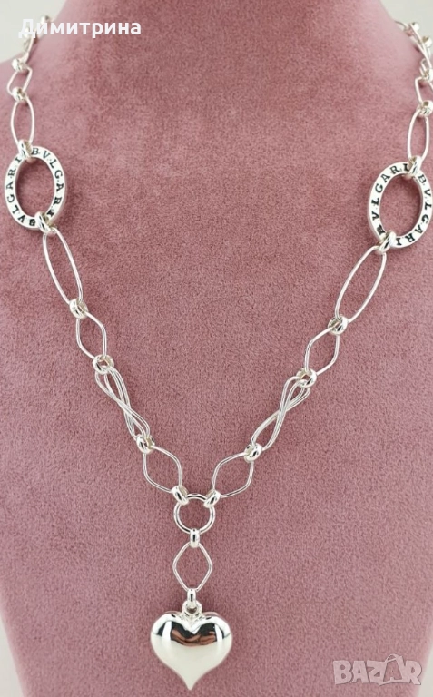 Дамско колие  сребро проба 925, снимка 1