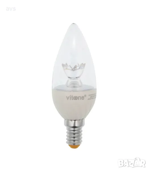 LED крушка свещ 6W C37 6400K VITO E14, снимка 1