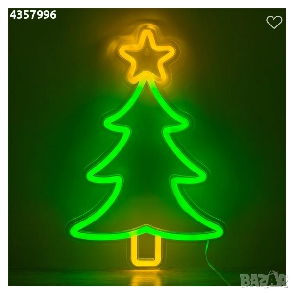 Декоративна коледна светеща LED фигура, Елха , снимка 1