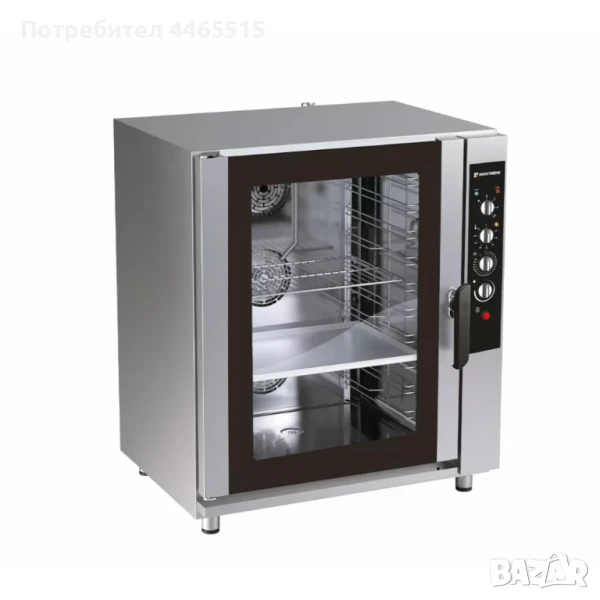 Професионален газов конвектомат – 11 тави 60x40 см, 20 kW, аналогово управление, снимка 1