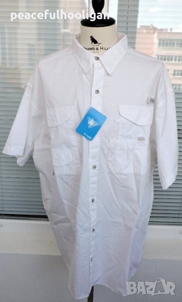 Columbia Perforance Fishing Gear - мъжка риза за риболов и туризъм с къс ръкав размер 2XL, снимка 1