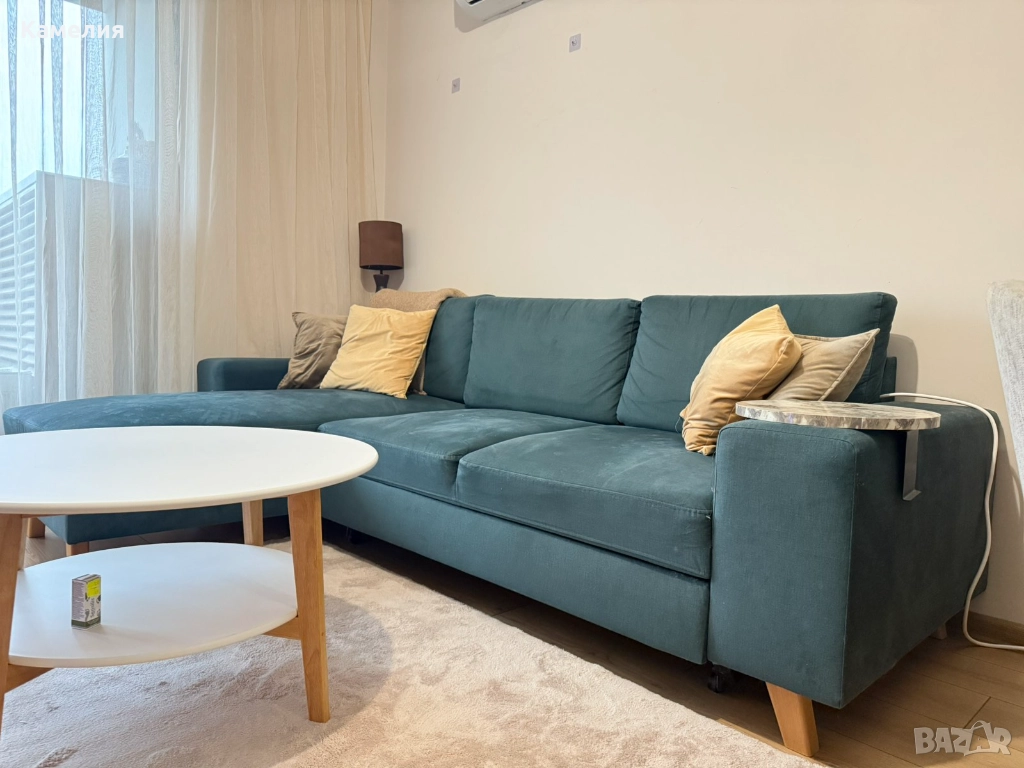 Ъглов диван с механизъм за сън, снимка 1