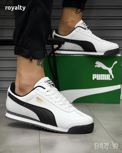Мъжки Маратонки Puma-roma Цвят-Бяло и Черно, снимка 1