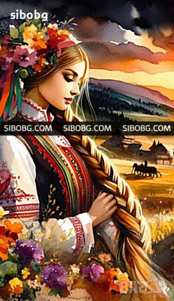 Диамантен гоблен с български мотиви, снимка 1