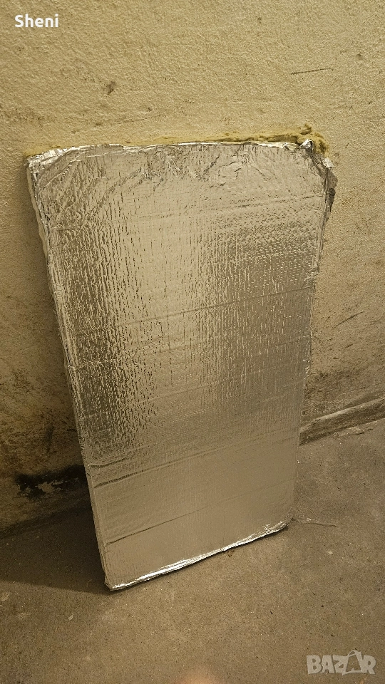 Каменна вата на плочи 5 бр с алуминиево фолио 4 х 50 х 100 см, снимка 1