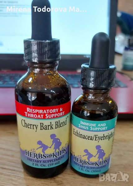 Смес от билки за деца от черешова кора, ехинацея и очен леденец, снимка 1
