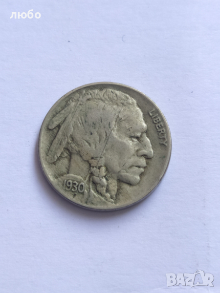 Сребърна Монета FIVE CENTS 1930, снимка 1