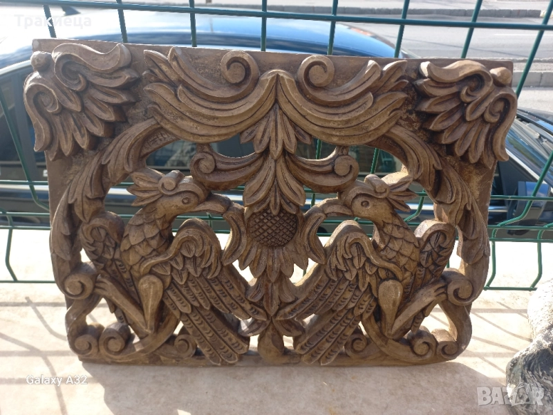 ГИПСОВО ПАНО ОТ СОЦА ДЪРВОРЕЗБА ОРЕЛ, снимка 1