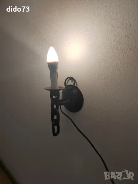 Стенна метална лампа., снимка 1