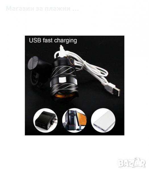 ФАР ЗА ВЕЛОСИПЕД T6 1600LM С USB ЗАРЕЖДАНЕ - код ZK30, снимка 1