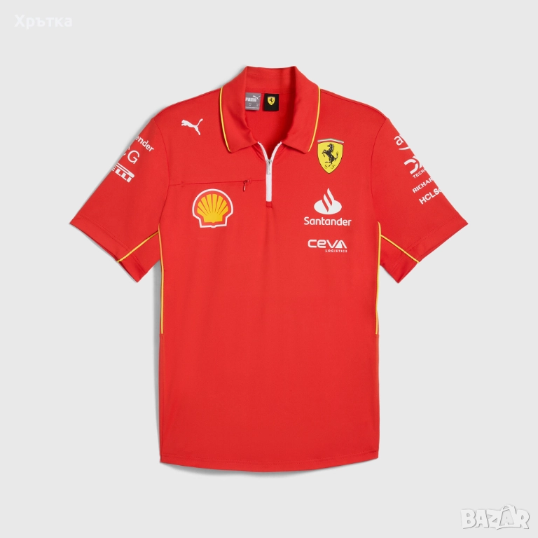 Puma Scuderia Ferrari F1 Team Pro - Оригинална мъжка тениска с яка, снимка 1