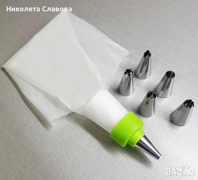 Комплект пош Shik с 6 накрайника за крем, снимка 1