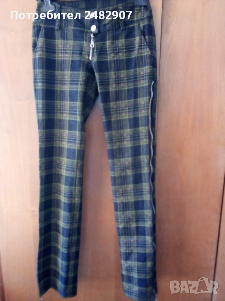 Дамски дънки с ципове, снимка 1