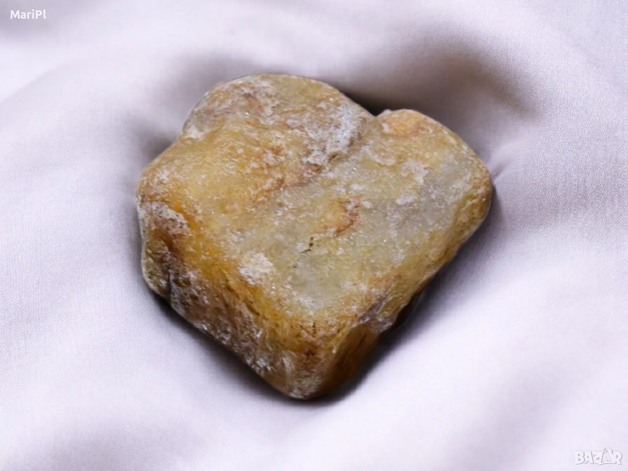 СЪРЦЕТО НА РОДОПИТЕ – меден кварц - сърце, снимка 1