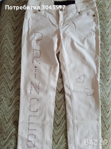 Дънки с камъни Сваровски S размер, снимка 1