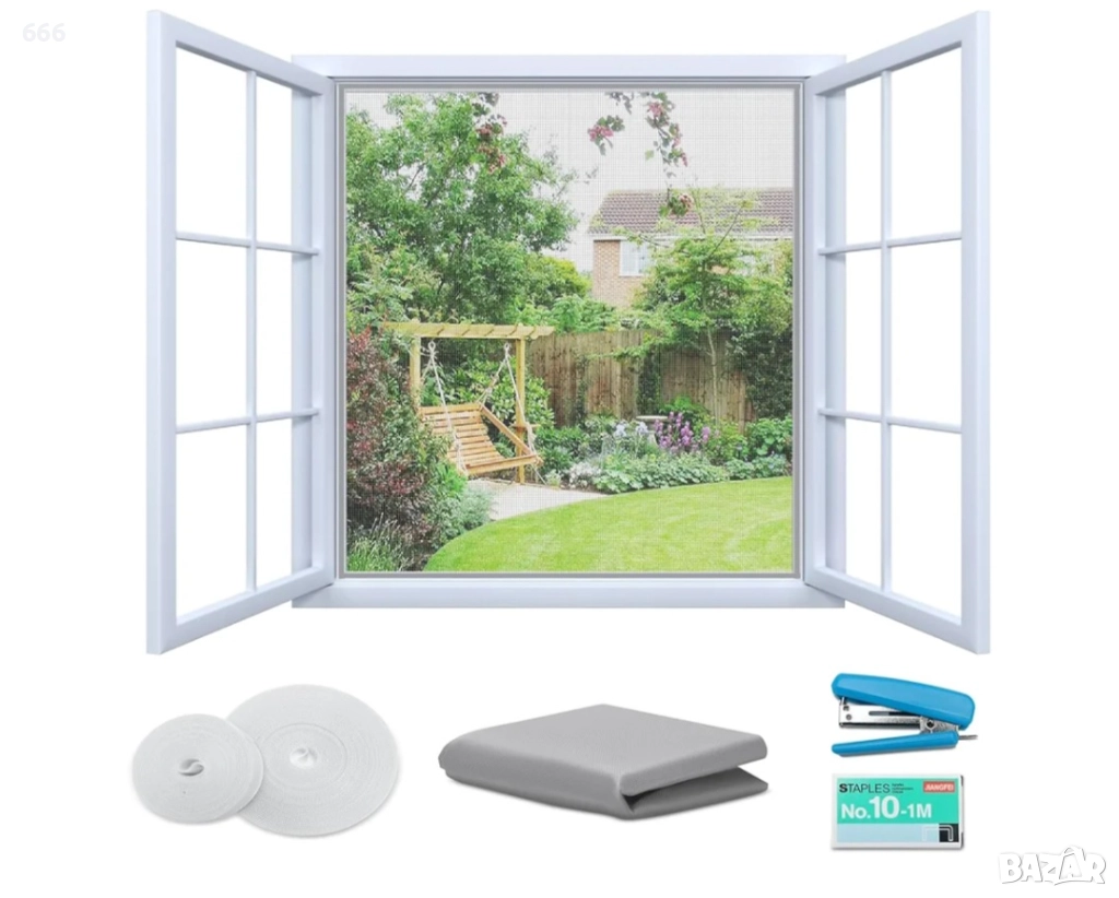 Мрежа за прозорец  ( комарник ) 1.50см / 1.80см, снимка 1