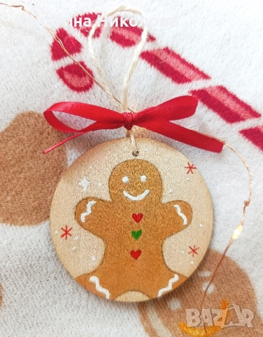 КОЛЕДНИ ИГРАЧКИ РЪЧНО РИСУВАНИ , снимка 5 - Коледни подаръци - 52166959