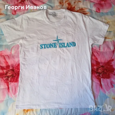 КАТО НОВА STONE ISLAND Size L MADE IN ITALY QR-Code оригинална тениска Стоун Айлънд T-Shirt, снимка 2 - Тениски - 55962417