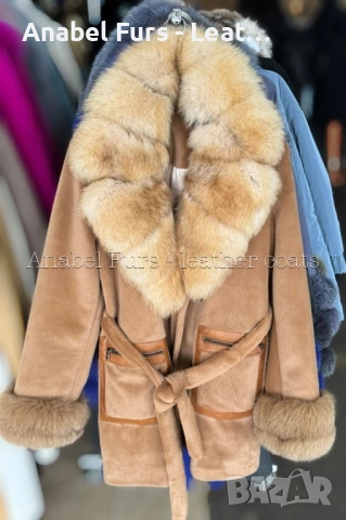 Дамско палто от естествен косъм лисица , снимка 13 - Палта, манта - 34851464