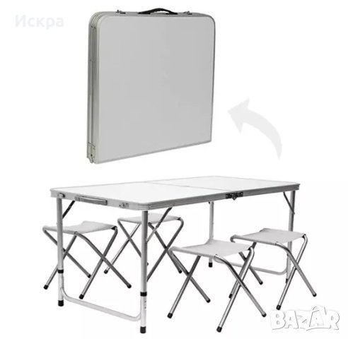 Сгъваема маса със столове , снимка 3 - Къмпинг мебели - 41977263
